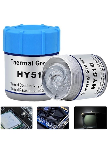 HY 510 Termal Macun 10G 1.93W/m-k - Cpu Gpu Ps4 Ps3 Pc Soğutma Macunu Pastası - Silikon Gres - 20gr