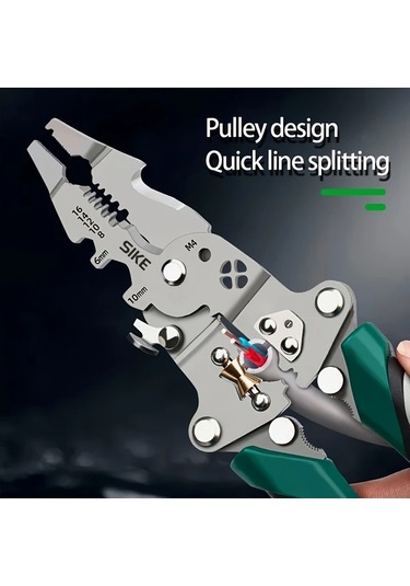 Gateesat Katlanır Çok Amaçlı Metal Tel Soyucu - Kesme Kıstırma Kaymaz Tutuş