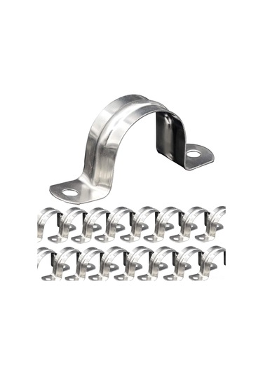 Ximistore9 30 Adet M40 1.5 İnç 304 Paslanmaz Çelik Ağır Duty İki Delikli U Tipi Boru Sabitleyici, Korozyona Dayanıklı Kanal Tutucu