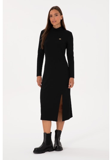 U.s. Polo Assn. Kadın Siyah Elbise Örme 50313549-vr046 Siyah