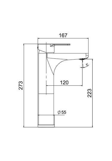 Nsk N3016429 Alora Pro Yüksek Lavabo Bataryası Mat Siyah