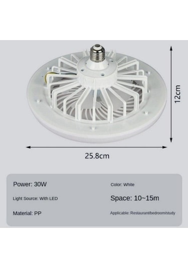 Flybuy Yatak Vantilatörü Uzaktan Tavan Oturma Odası Odası Mutfak Lambası Kumanda Kısılabilir Işık İle İçin Fan E27 E27 Celing Akıllı Cb Beyaz