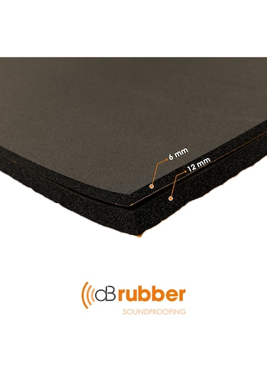 Dbrubber Teker Davlumbaz Oto Ses Yalıtımı Firex Sünger Db Rubber 6Mm 50 X 40Cm