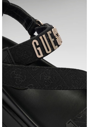 Guess Fetta Logo Kadın Sandalet Fljfttfal03 Siyah