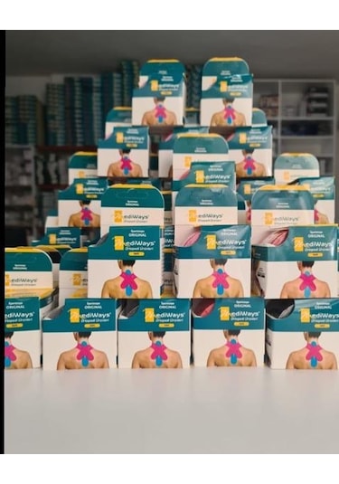 Mediways Ağrı Bandı-Sporcu Bandı-Kinesio Tape-Kırmızı