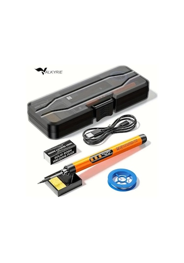 Valkyrie Şarjlı Dijital Ekranlı Havya Seti 420 C Ayarlanabilir Sıcaklık Type-c Hızlı Şarj