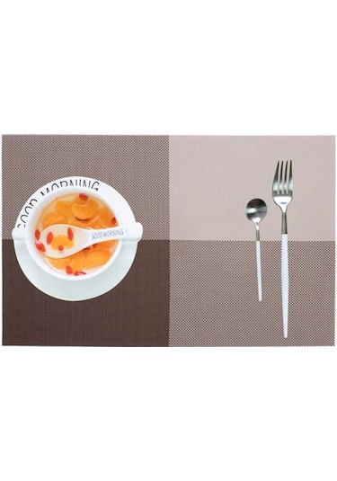 Placemat Aşınmaya Dayanıklı Su Geçirmez Kaymaz Isı Yalıtımı Dikdörtgen Masa Mat Züccaciye Bardak Altlığı Yeşil