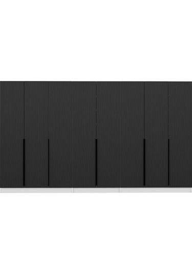 Minar Kale 210 Cm 8 Kapaklı 4b Raf Portmanto Byz Mbr Çizgili Ant