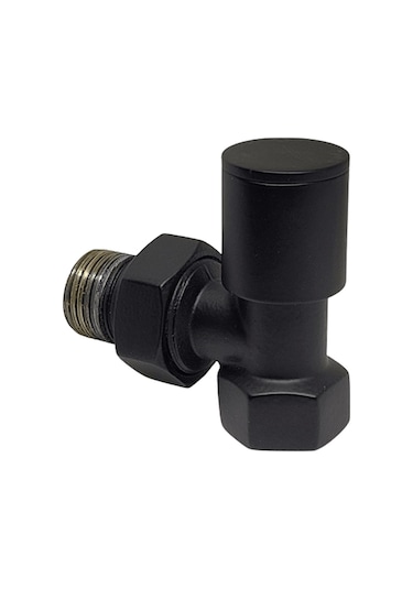 EDP Mat Siyah 1/2" Köşe Radyatör/Havlupan Vanası