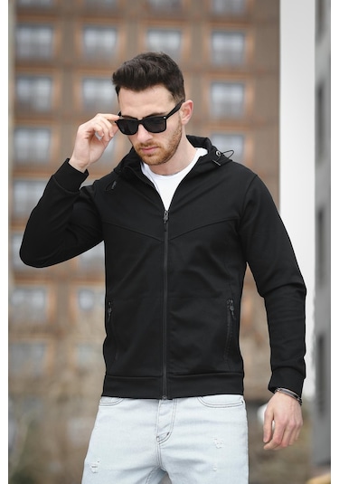 Oksit Chev Micro İnterlok Dik Yaka Fermuarlı Hırka Sweatshirt