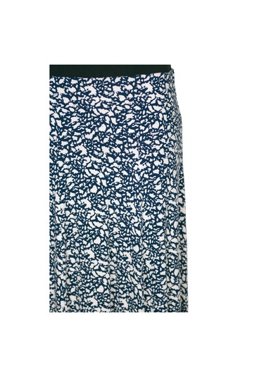 Barem Kadın Arzu Korsajlı 6 Parçalı Asimetrik Kırıklar Lacivert Etek Lacivert