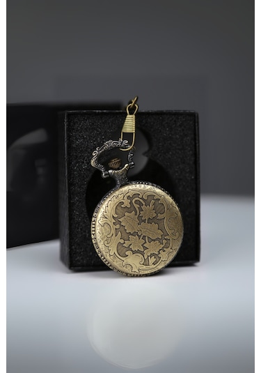 Büro Ev Ofis Hediyesi İçin Kutulu Antik Ejderha Motif Köstekli Saat