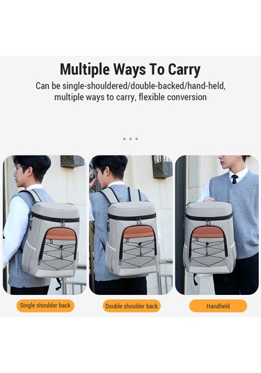 Moveevo Outdoor Kampanya Soğuk Saklama Çantası Isı Yalıtımlı Su Geçirmez Büyük Boy Piknik Yemek Çantası Logolu Özel Tasarım Gri