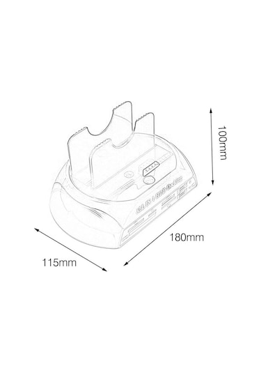 Usb 2.0 Harddisk Docking - Kart Okuyucu - Hdd Klonlama İde Sata