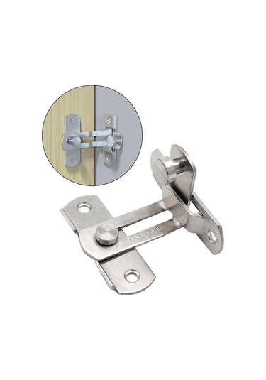 Homyl Ahır Sürgülü Kapı Mandalı Kilidi Amerikan Gümüş