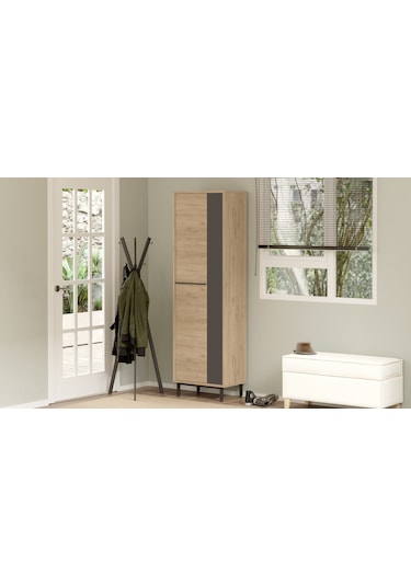 Robin Home Rio Ayakkabılık Metal Ayaklı 9 Raflı Sepet-antrasit Kahverengi