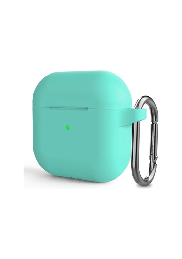 Novstrap Kulaklık Kılıfı Apple Airpods 4. Nesil İle Uyumlu Kılıf Toz Tıpalı Yumuşak Liquid Silikon Turkuaz