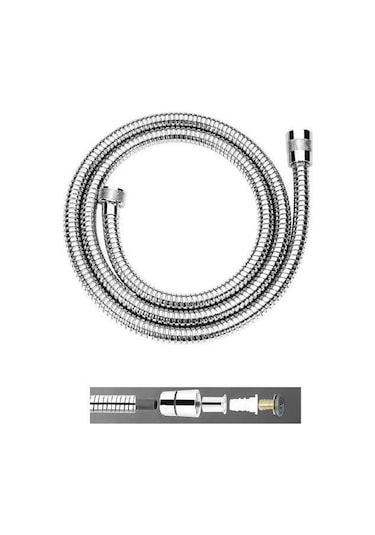 Duş Spiral Hortumu + Paslanmaz Parlak Polisajlı Çift Kenetli + 150 - 175 Cm Diğer
