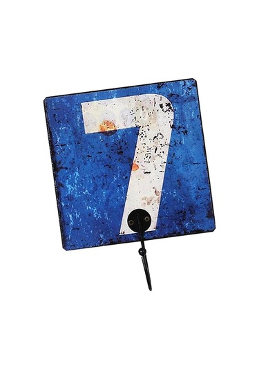 Suntek Duvar Numarası Kancası Anahtar Giysi Çantası Banyo Kapı Askısı 15 CM Numara 7 Çok Renkli