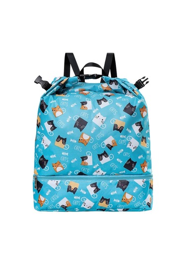 Xindoker Küçükler İçin Büyük Boy Sarı Dinozor Desenli Su Geçirmez Plaj Çantası - İç/dis Suyu Ayıran Çıkış Seyahat Sırt Çantası Sarı