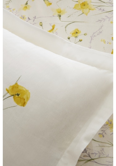 Karaca Home Rosella %100 Pamuk Çift Kişilik Nevresim Takımı Sarı Sarı