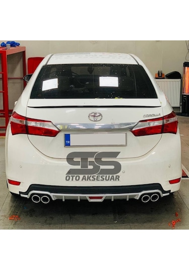 Toyota Corolla 2013-2018 Difüzör Arka Tampon Eki 4 Egzoz Çıkışlı Gri Tip