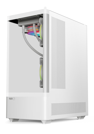 Gametech Intense Beyaz 600w Tuş Kontrol Rgb 5x120mm Fanlı Kasa