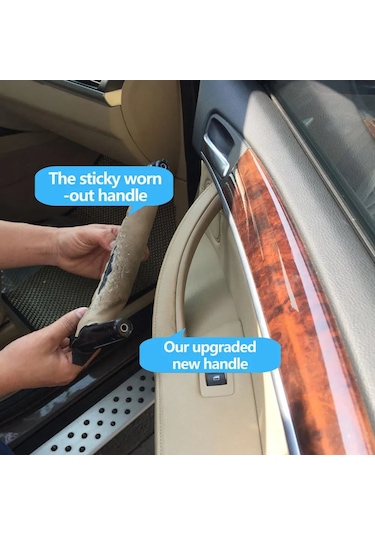 Karbon Fiber Sol Araba Ön Arka Sol Sağ İç Kapı İç Abs Çekme Kolu Kapak Trim