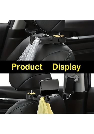 Besthome1 Araba Çok Fonksiyonlu Akıllı Telefon Tutucu Arka Koltuk Başlığı Askılı Katlanır Organizer Gümüş