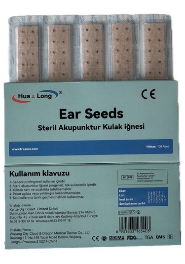 Akupunktur Kulak Tohumu Bantlı 100lük Paket 10 Kutu 1000 Adet