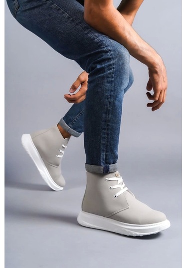 Slw204 Franca Bağcıklı Süet Erkek Spor Bot Bt Gri Gri