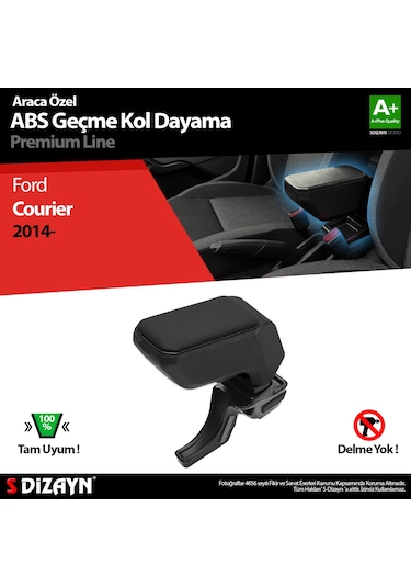 S-Dizayn Ford Courier Kol Dayama Kolçak Geçmeli ABS Siyah 2014 Üz
