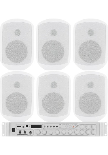 Luxury, Üst Segment 6 Hoparlör 1 Anfi Mağaza Ses Sistemi, Kafe Ses Sistemi, Cami Ses Sistemi, Restorant Ses Sistemi, Profesyonel Ses Ve Ananos Sistemi