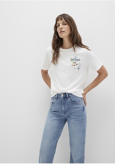 Mavi - Rick And Morty Baskılı Ekru Tişört 1613675-70057 Ekru