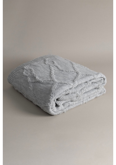 Espuma De Mar Gri Tek Kişilik Battaniye 160x220 37131 Gri