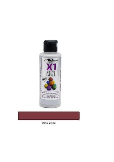 Polisan X1 Art Multisurface Hobi Boyası Vişne 120 ML