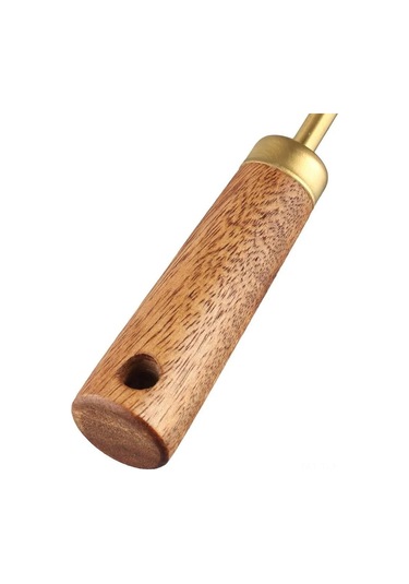 Honmex Stainless Steel 10ml Ölçü Kaşığı, Ahşap Kolu, Rustsuz, Hassas Ölçüm, Kahve/pudra İçin, Pratik Mutfak Aracı Altın