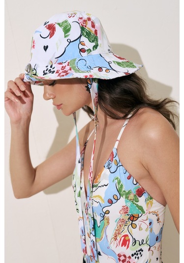 Bağlamalı Bucket Şapka Summer Summer