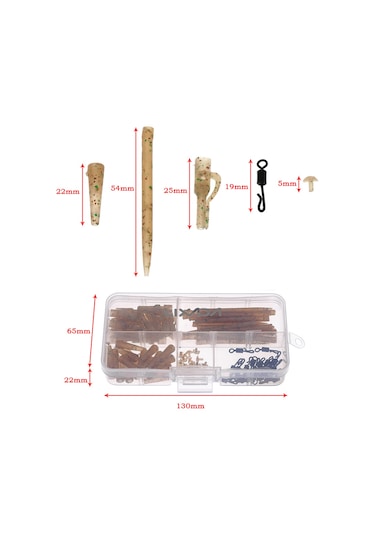 Lixada 100 Adet Terminali Sazan Balıkçılık Iğneler Y4700cm Kamuflaj