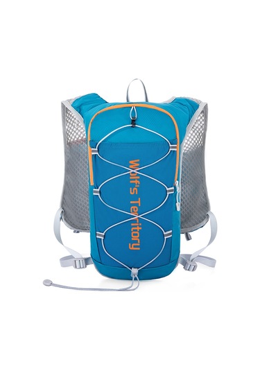 Sınır Ötesi Yeni Koşu Spor Maraton Sırt Çantası Ultra Hafif Naylon Hafif Dağcılık Çantası Taşınabilir Su Torbası Off-road Sırt Çantası Mavi - Beyaz