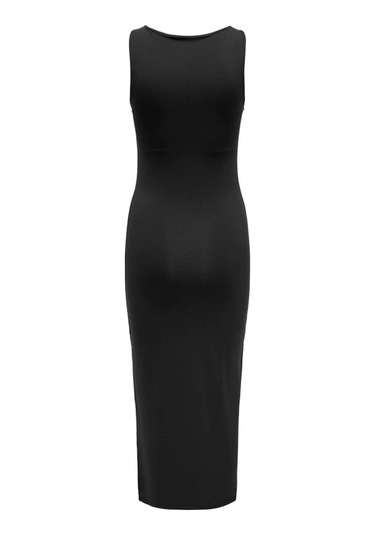 Onlea S/l Long Slıt Dress Jrs Siyah Cok Renklı