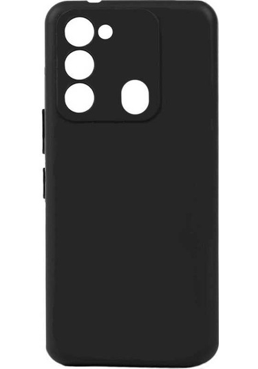 Ekılıf - Tecno Spark 8c Uyumlu Kılıf Mat Soft Esnek Biye Silikon - Siyah