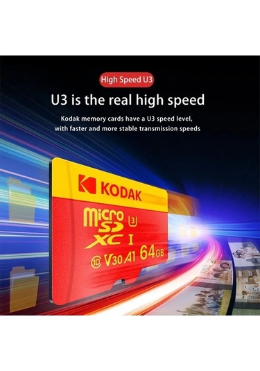 Novahub Kodak Micro Sd Kart 128gb U3 64gb 256gb Akıllı Telefon Kamera Tablet Robot Uav