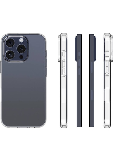 Apple Uyumlu iPhone 16 Pro Max Kılıf Şeffaf Silikon Hibrit Case Kapak