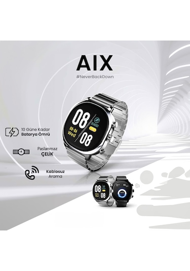 HiFuture AIX BT Arama 1,43" AMOLED IP68 Nabız SpO2 Takipli Akıllı Saat  (Distribütör Garantili)