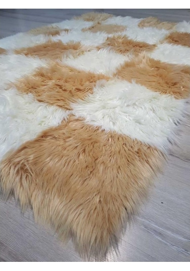 Yamalı Home Style Post Halı Krem Kahve 120 x 180 Cm