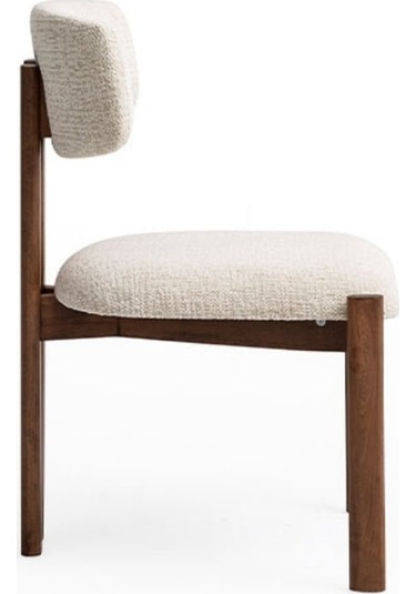 Espoo İskandinav Ahşap Bohem Sandalye Ceviz - Beyaz