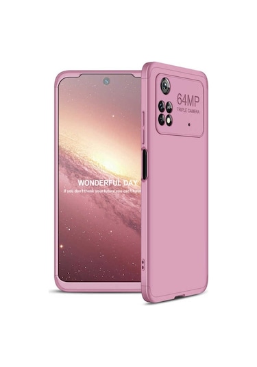Xiaomi Poco M4 Pro 4g Kılıf Zore Ays Kapak Rose Gold