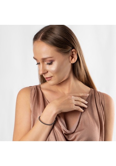 El İşçiliği Örgü Tasarım Oval Form 1000 Ayar Gümüş Kazaz Bileklik