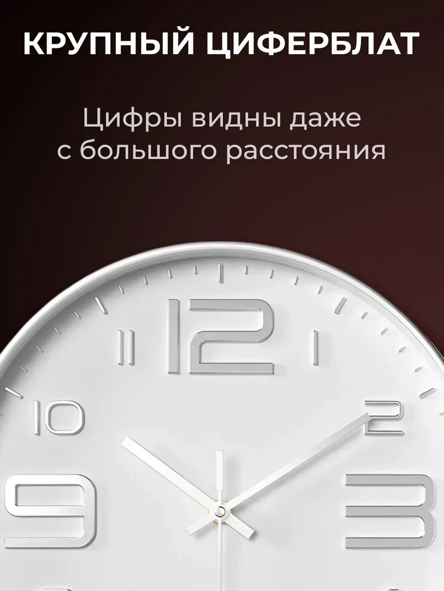 Casy Market Mutfak İçin Yuvarlak Sessiz Duvar Saati 25 Cm 373668686 Beyaz